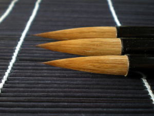 画像2: 大筆 欧法筆6号 一休園 純イタチ毛 (2)