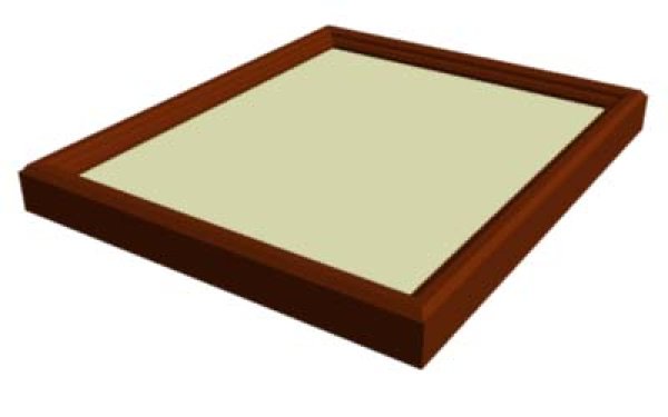画像1: 木製角型　女桑フリータイプ　半紙 (1)