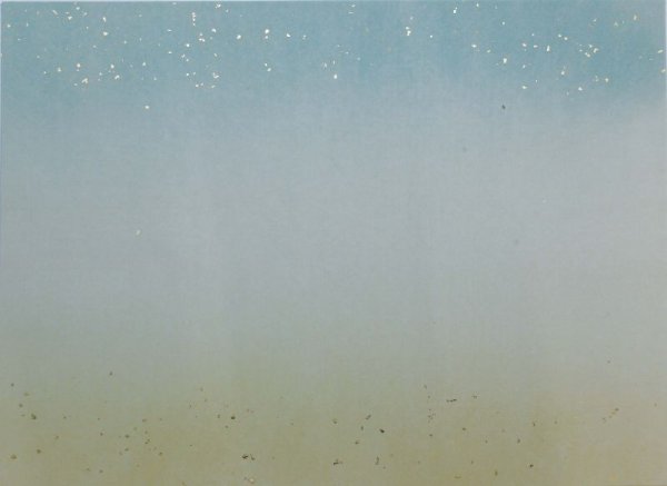 画像2: 料紙　全懐紙　楮紙　3色横ぼかし砂子入10枚 (2)