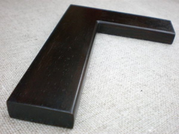画像2: 黒檀 特製広幅L字型 3cm幅 (2)