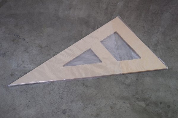 画像1: アクリル直角三角形定規 2尺×1.13尺 (1)