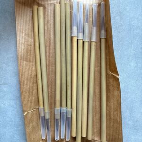 画像1: 老筆 純狼毫 10本 イタチ毛 中国工芸品進出口公司江蘇省分公司 経営各種精製湖筆 (1)